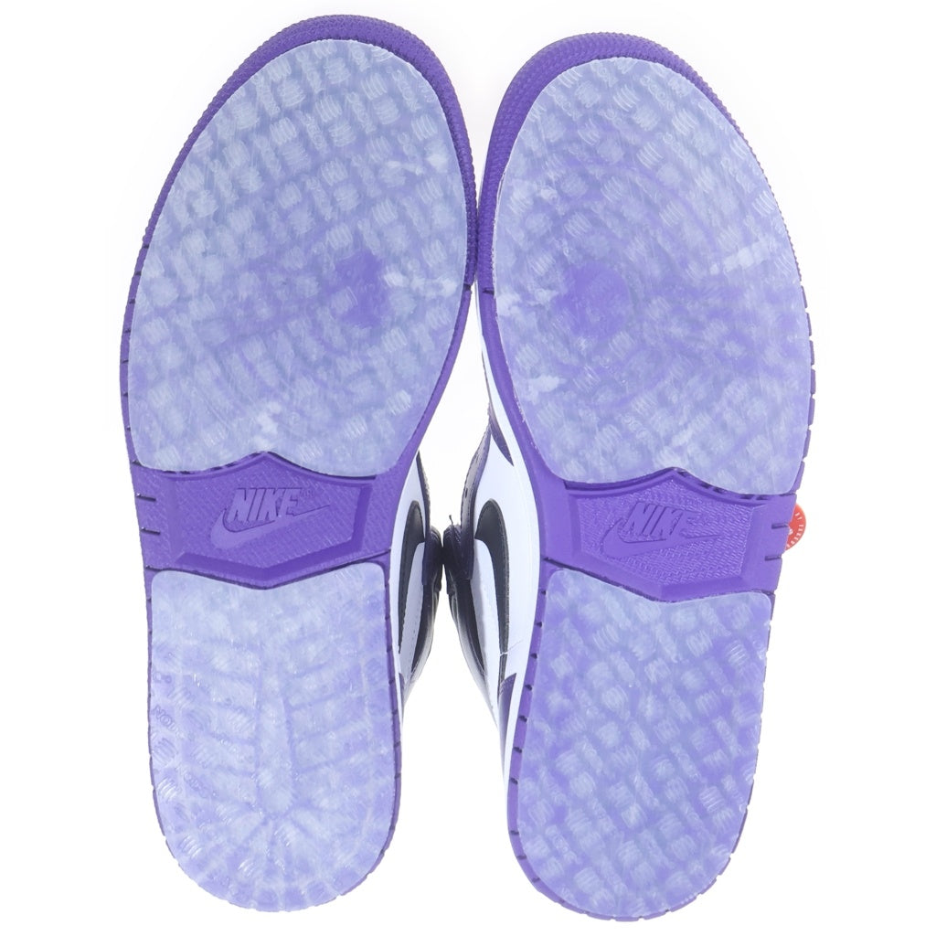 NIKE(ナイキ) AIR JORDAN 1 RETRO HIGH OG COURT PURPLE 555088-500 エアジョーダン1 レトロ コートパープル ハイカットスニーカー US10/28.0cm ホワイト/パープル