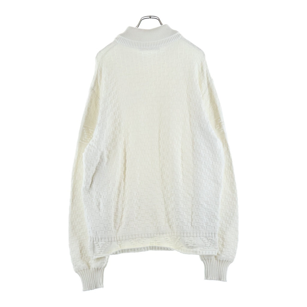 LOUIS VUITTON(ルイヴィトン) 23AW sweater Damier Monogram Knit ダミエ モノグラム ブレンドプルオーバーニット RM232 TZ8 HPN63W ホワイト
