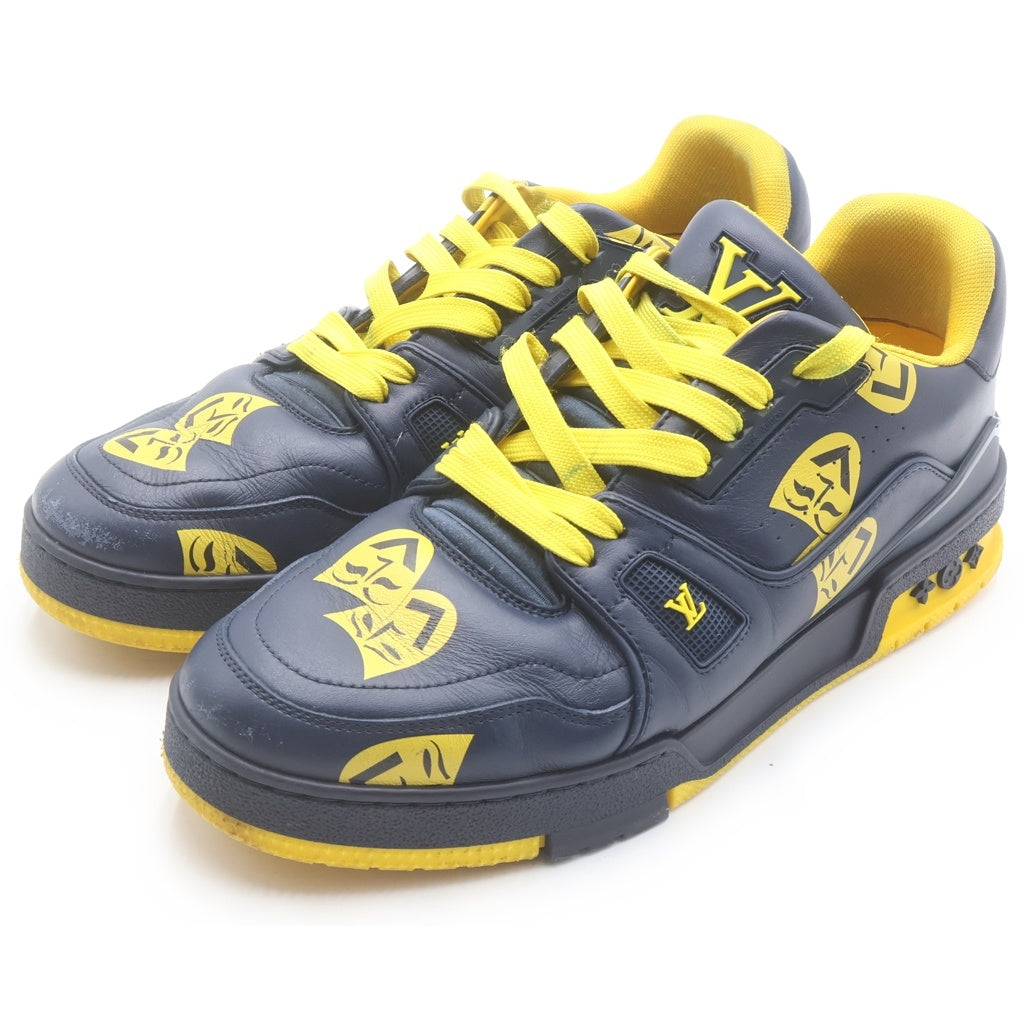 LOUIS VUITTON(ルイヴィトン) LV Trainer LVトレイナー ローカットスニーカー 1AA77F ネイビー/イエロー