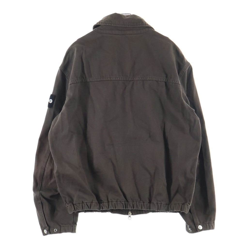 STONE ISLAND(ストーンアイランド) LIGHT BULL DENIM-TC ライトブルー デニム コーチジャケット 4100002 ブラウン