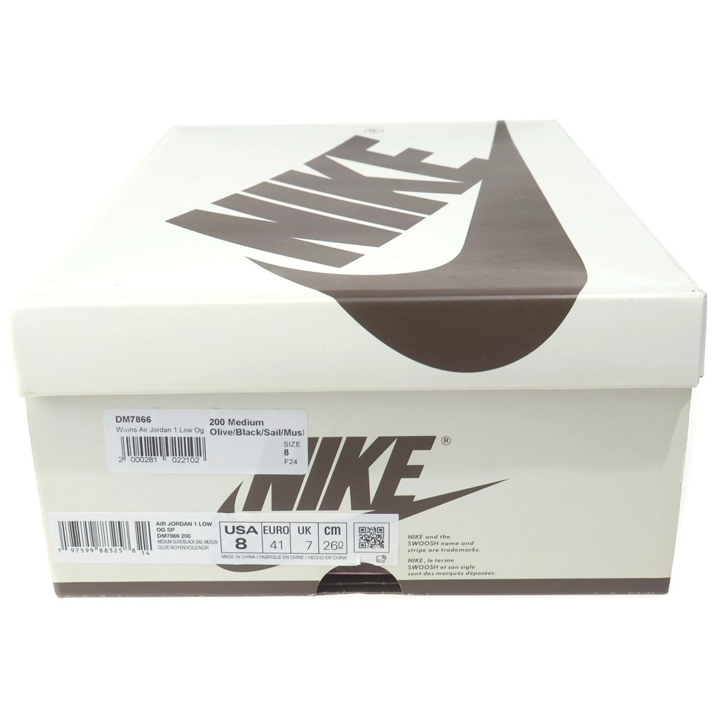 NIKE(ナイキ) ×TAVIS SCOTT AIR JORDAN1 LOW OG SP DM7866-200 トラヴィス スコット エアジョーダン1 リバースオリーブ ローカットスニーカー US8/26.0cm オリーブ/ホワイト