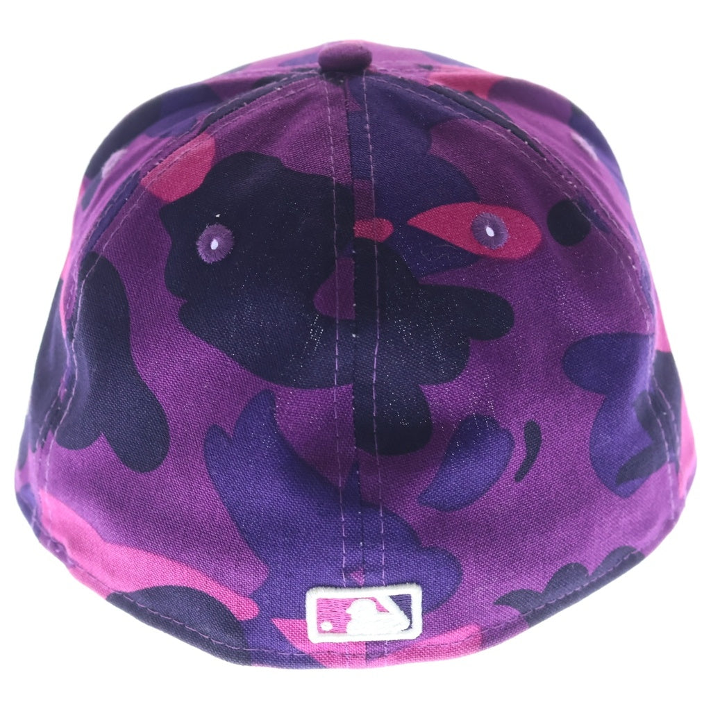 A BATHING APE(アベイシングエイプ) ×MLB ×NEW ERA BASEBALL CAP メジャーリーグ シカゴ ホワイトソックス ベースボールキャップ カモフラ 001CPK231903C パープル