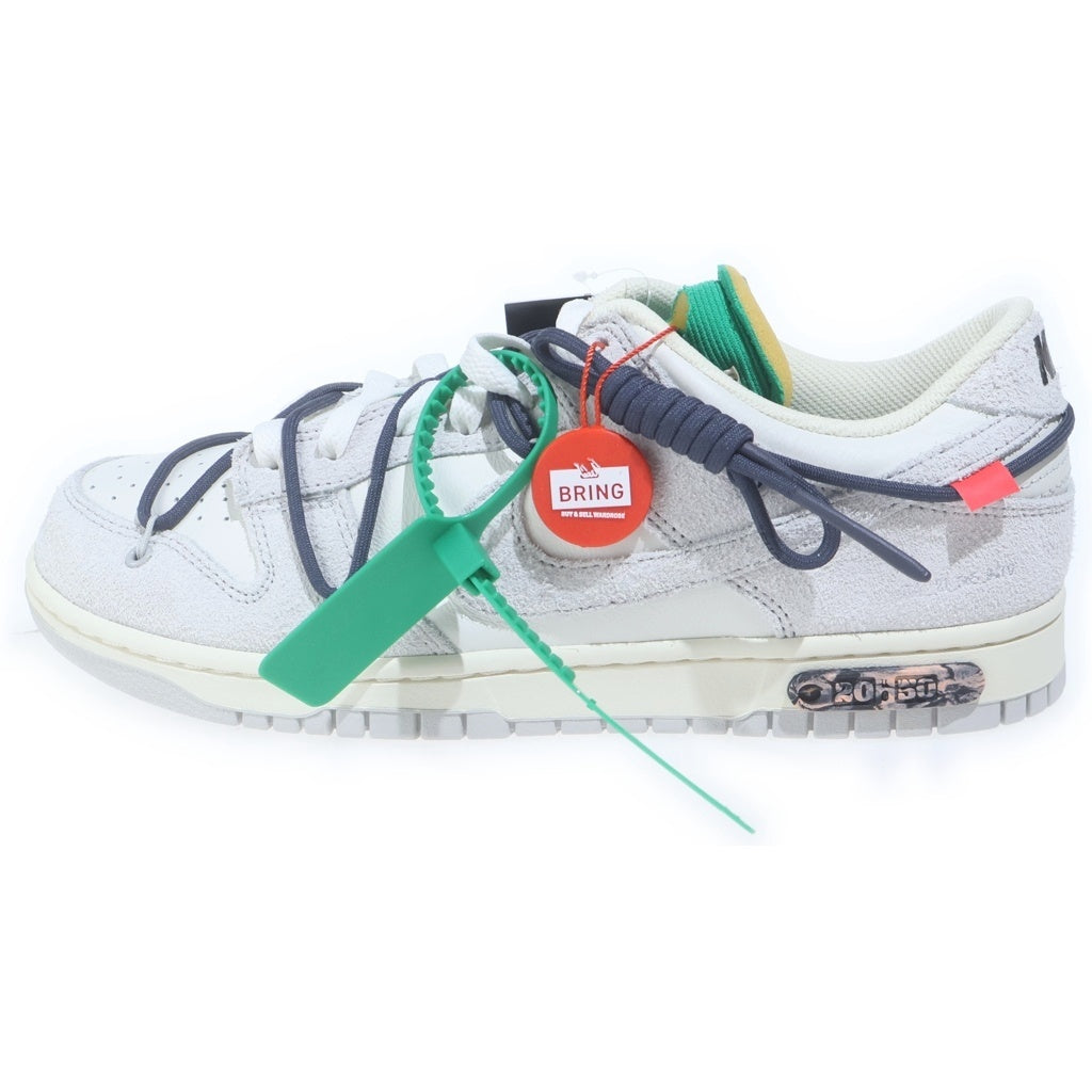 NIKE(ナイキ) ×OFF WHITE DUNK LOW The 50 Collection Lot 20 DJ0950-115 オフホワイト ダンクロー ローカットスニーカーシューズ グレー/ネイビー/グリーン US10/28.0cm