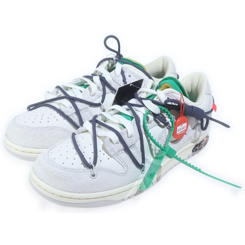 NIKE(ナイキ) ×OFF WHITE DUNK LOW The 50 Collection Lot 20 DJ0950-115 オフホワイト ダンクロー ローカットスニーカーシューズ グレー/ネイビー/グリーン US10/28.0cm