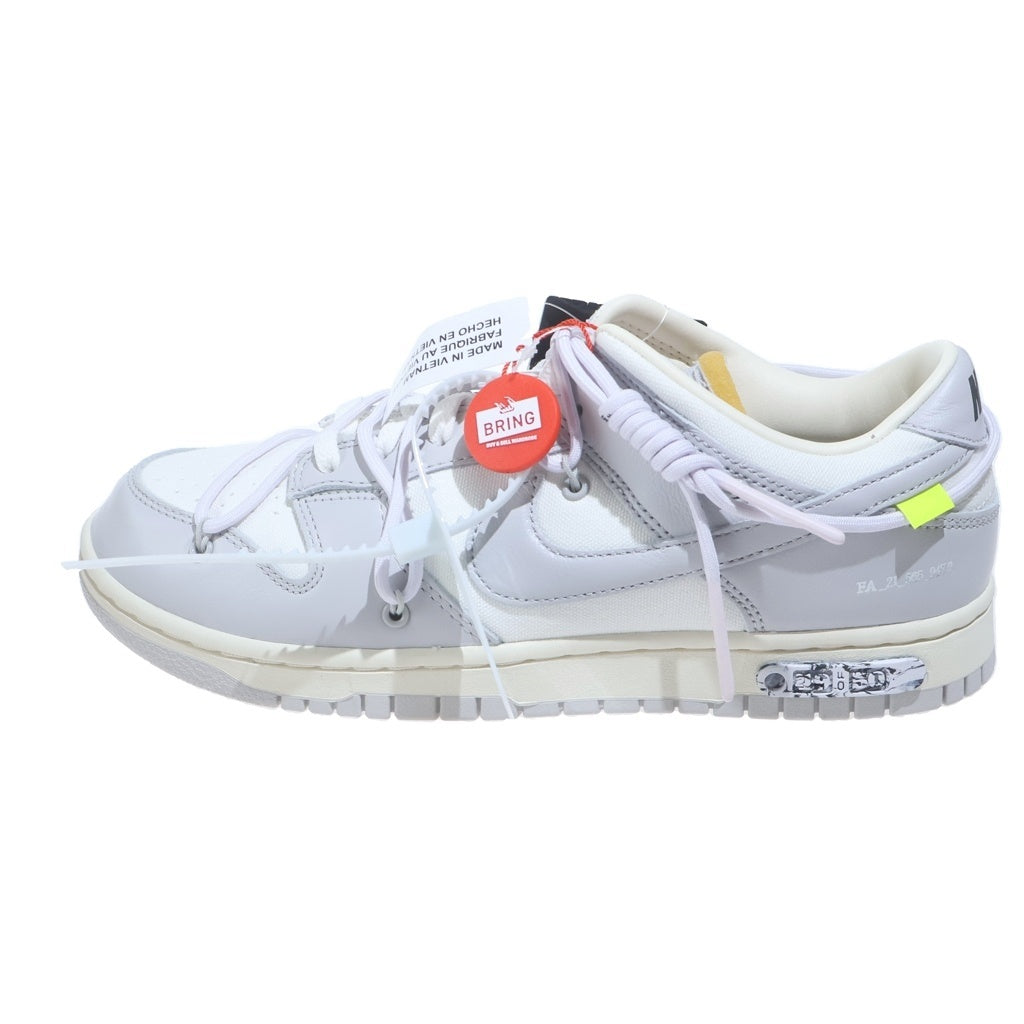 NIKE(ナイキ) ×OFF-WHITE DUNK LOW 1 OF 50 DM1602-123 オフホワイト ダンク 49 ローカットスニーカー ホワイト /グレー US10/28.0cm