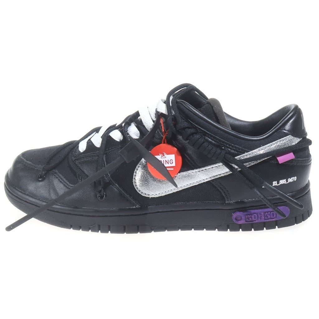 NIKE(ナイキ) ×OFF-WHITE DUNK LOW 1 of 50 Black DM1602-001 50×オフホワイト ダンク ローカットスニーカー ロット50 ブラック US9/27.0cm