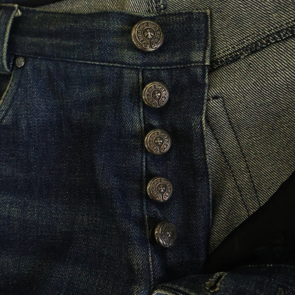 CHROME HEARTS(クロムハーツ) OLD DNM PANTS オールド クロスボタン フライデニムパンツ インディゴ
