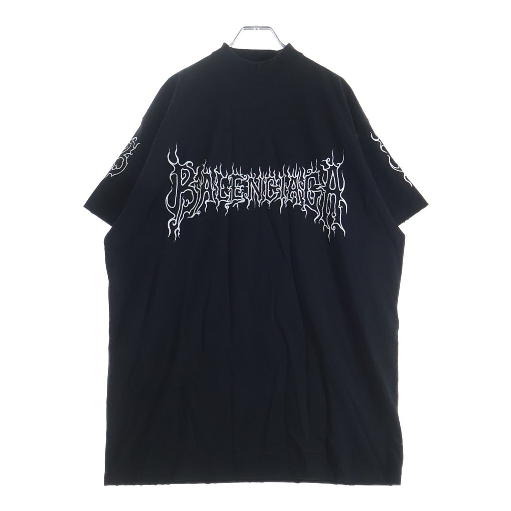 BALENCIAGA(バレンシアガ) DARKWAVE TEE メタルロゴ ダークウェブ 半袖Tシャツカットソー 739028 ブラック