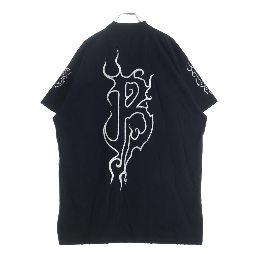 BALENCIAGA(バレンシアガ) DARKWAVE TEE メタルロゴ ダークウェブ 半袖Tシャツカットソー 739028 ブラック