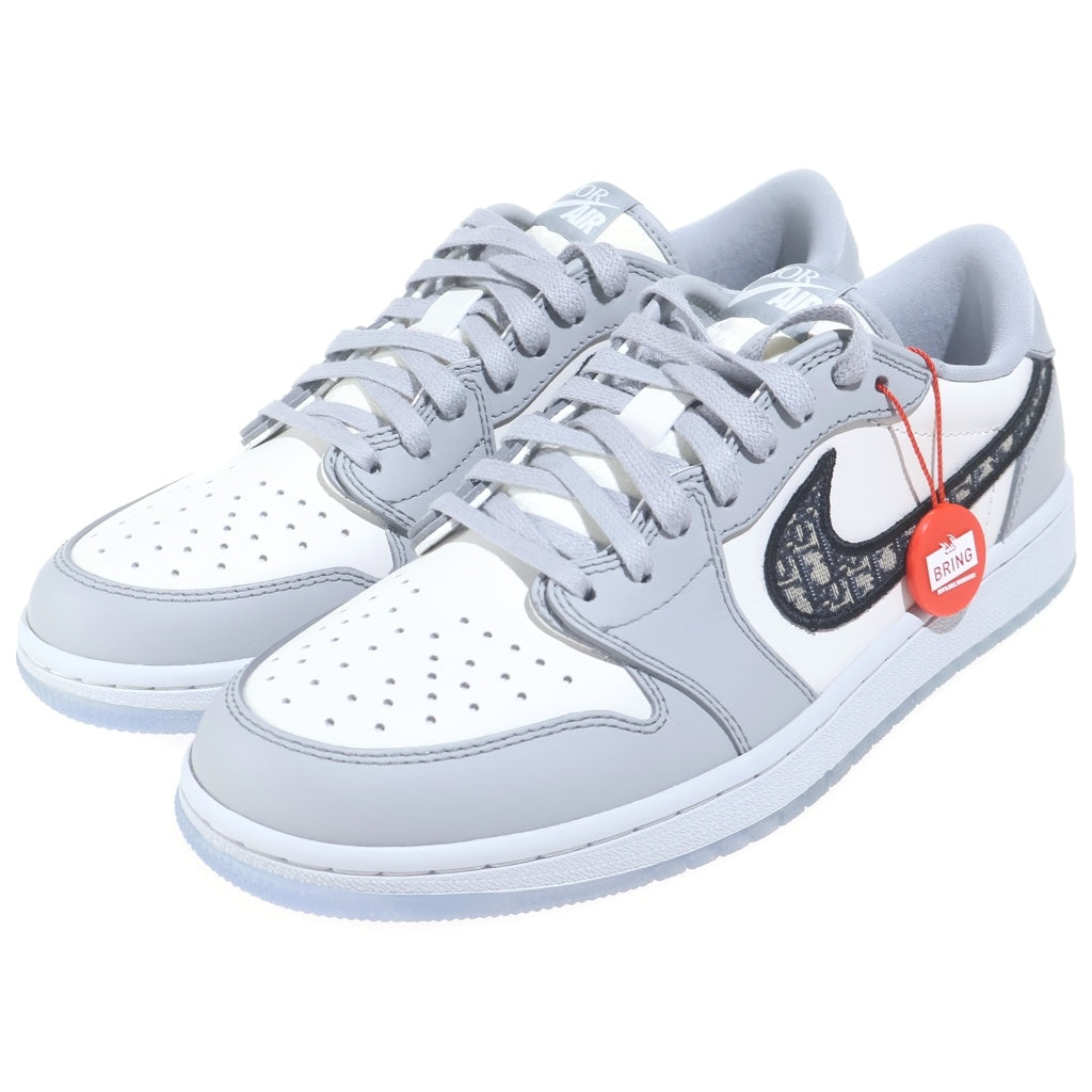 NIKE(ナイキ) ×DIOR AIR JORDAN 1 LOW OG CN8608-002 ディオール エアジョーダン1 ローカットスニーカー US9/27.0cm グレー/ホワイト