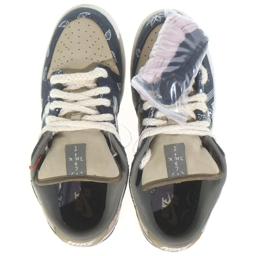 NIKE SB(ナイキエスビー) ×TRAVIS SCOTT DUNK LOW PRM QS CACTUS JACK CT5053-001 トラヴィススコット ダンク カクタスジャック ローカットスニーカー US8.5/26.5cm ベージュ