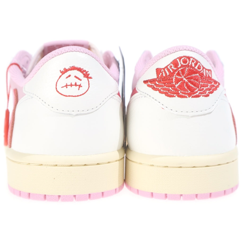 NIKE(ナイキ) ×TRAVIS SCOTT AIR JORDAN 1 LOW OG TROPICAL PINK トラヴィススコット エアジョーダン1 トロピカルピンク ローカットスニーカー US8.5/26.5cm ピンク/ホワイト