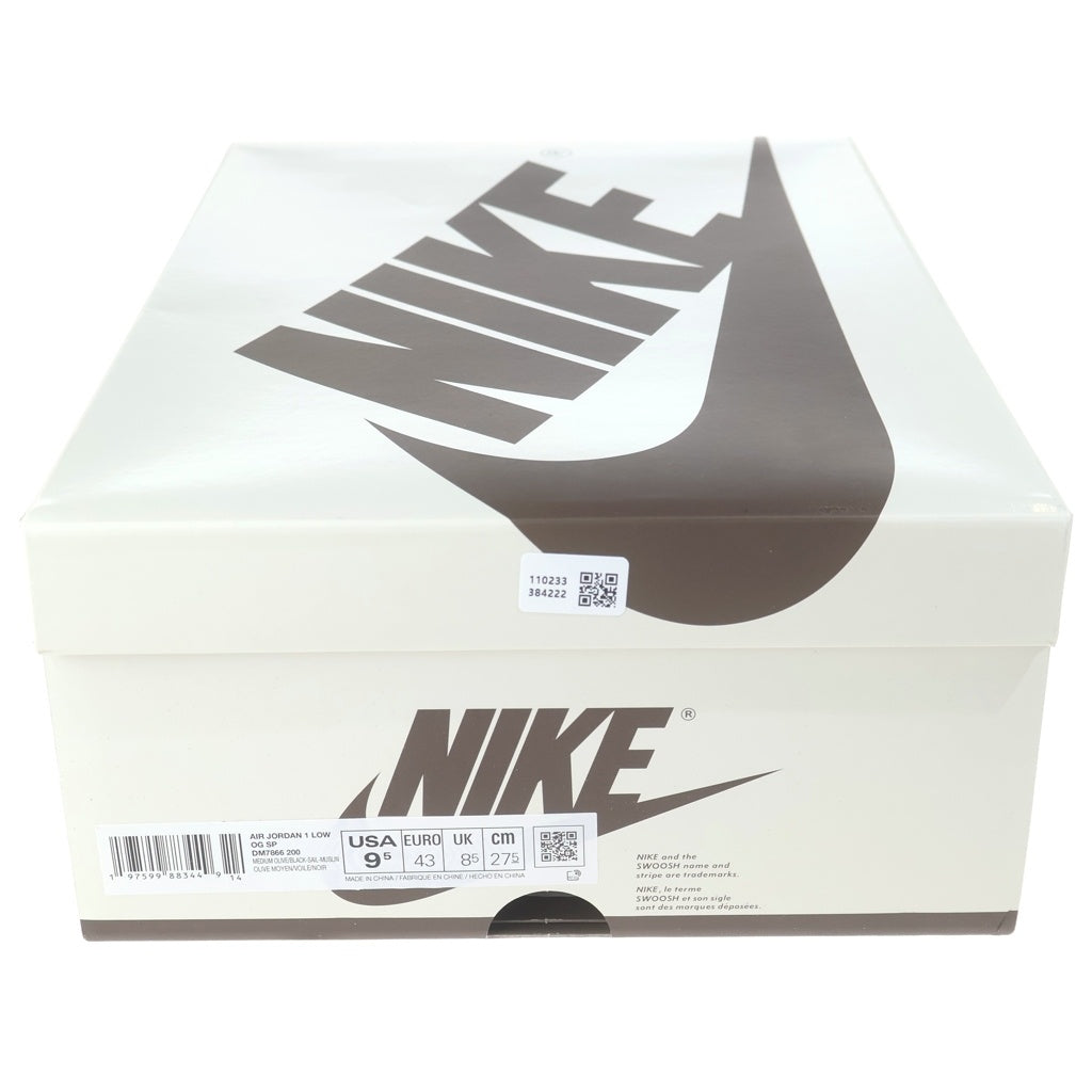 NIKE(ナイキ) ×TRAVIS SCOTT AIR JORDAN1 LOW OG SP DM7866-200 エアジョーダン1 ローカットスニーカー カーキ US9.5/27.5cm