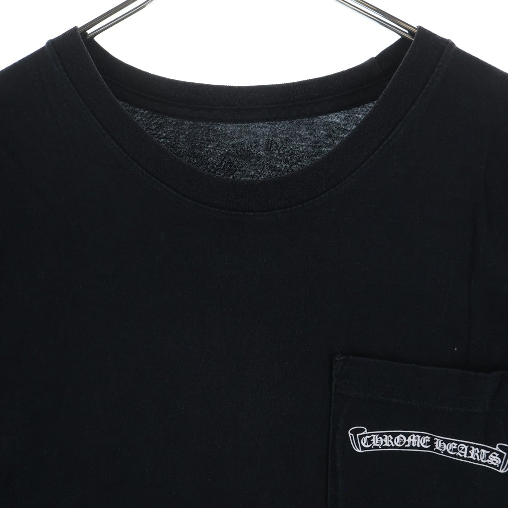 CHROME HEARTS(クロムハーツ) バックフローラルプリント 半袖Tシャツカットソー ブラック