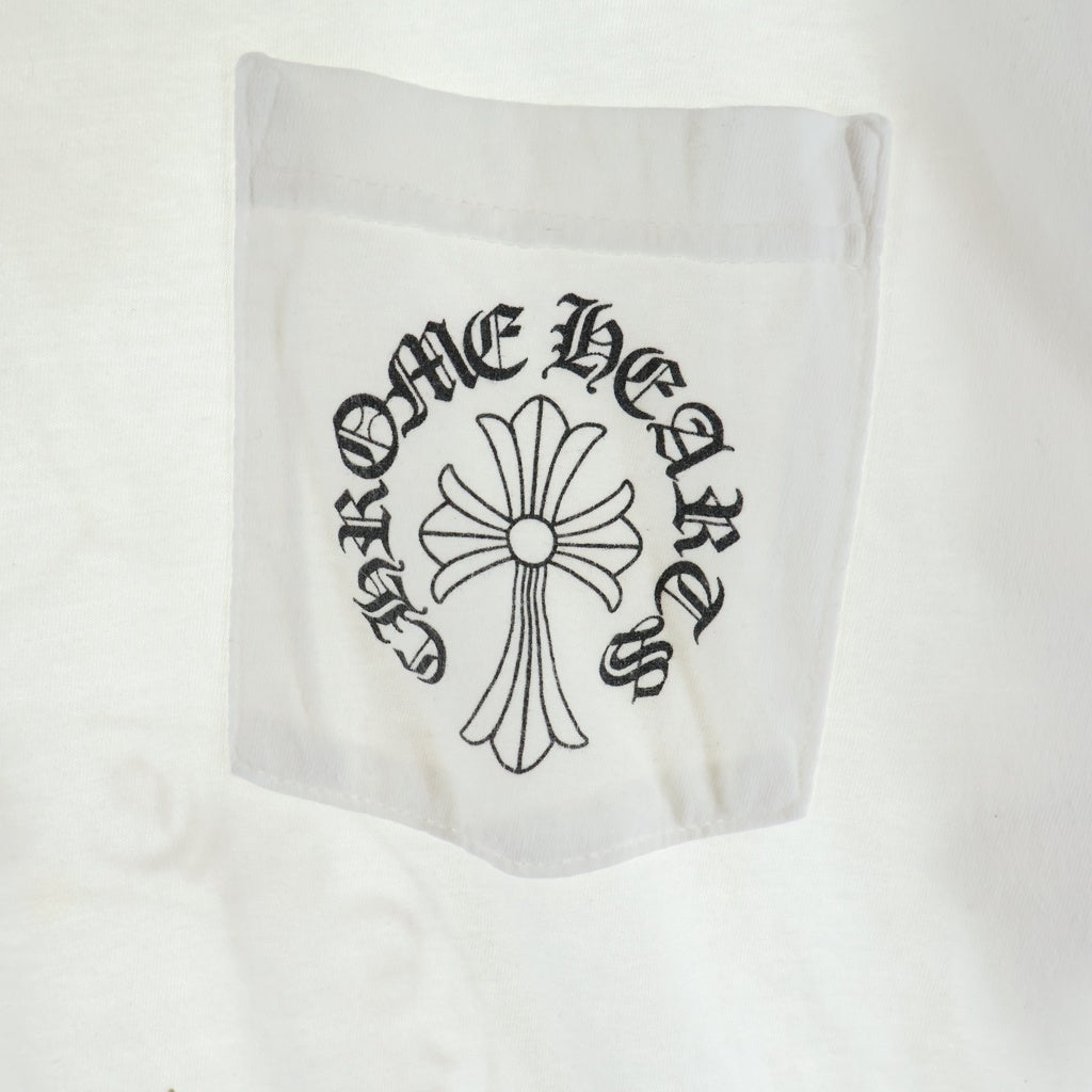 CHROME HEARTS(クロムハーツ) CH S/S バッククロスプリント 半袖Tシャツカットソー ホワイト