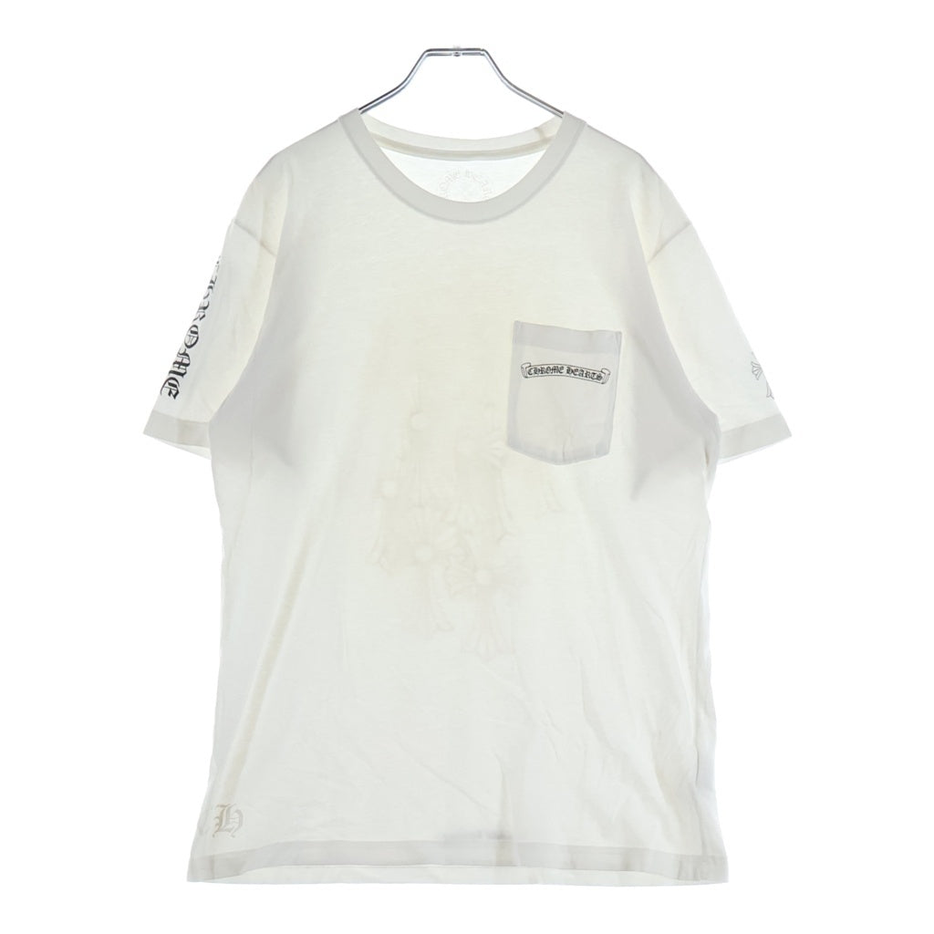 CHROME HEARTS(クロムハーツ) CH S/S セメタリークロスプリント 半袖Tシャツカットソー ホワイト