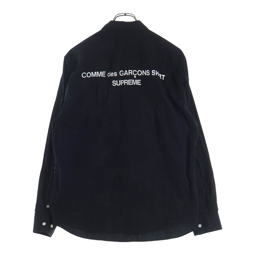 SUPREME(シュプリーム) 18AW ×Comme des Garcons SHIRT Patchwork Button Up Shirt コムデギャルソン 長袖シャツ ブラック