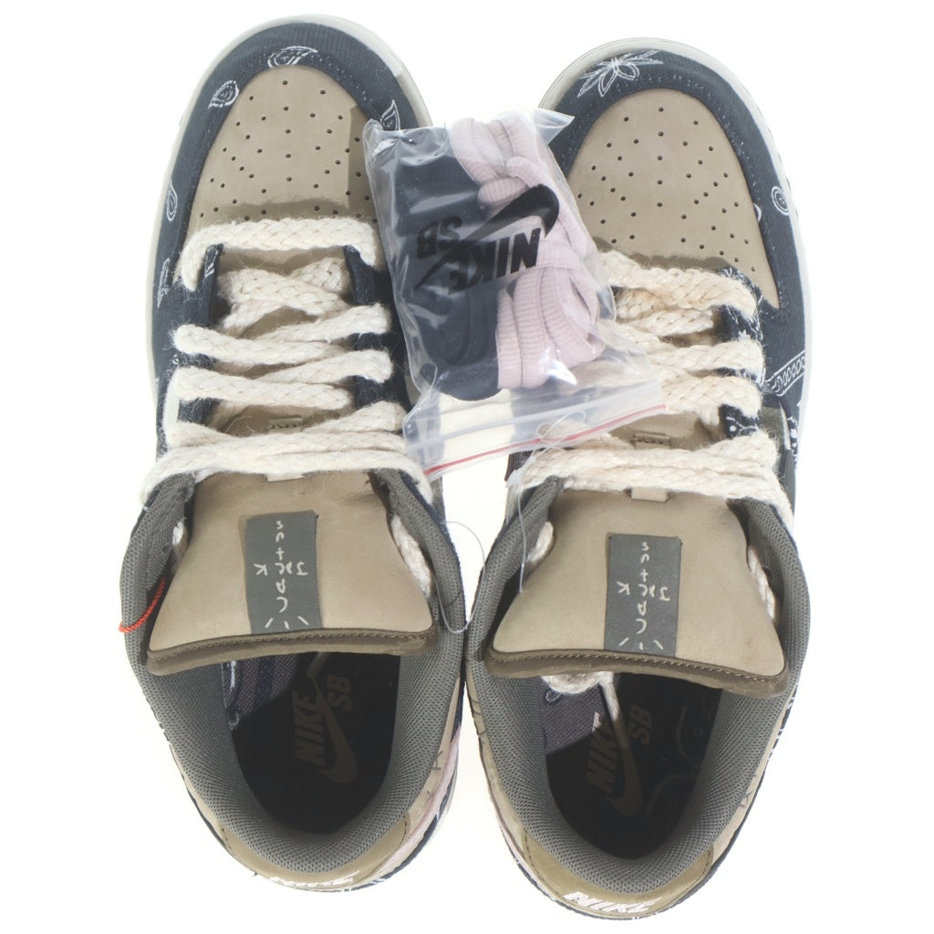 NIKE SB(ナイキエスビー) ×TRAVIS SCOTT DUNK LOW PRM QS CACTUS JACK CT5053-001 トラヴィススコット ダンク カクタスジャック ローカットスニーカー US8/26.0cm ベージュ