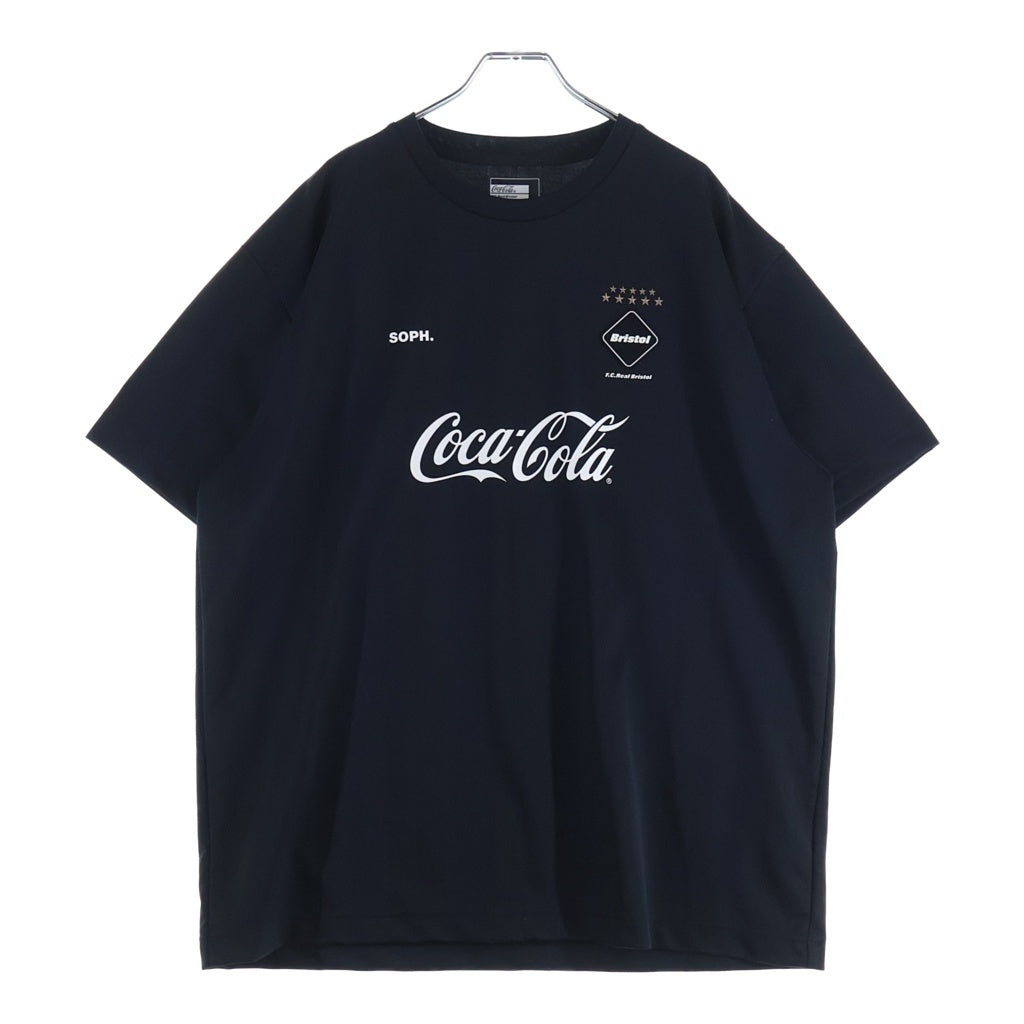 F.C.R.B./F.C.Real Bristol/FCRB(エフシーアールビー/エフシーレアルブリストル) 26SS Coca-Cola WEAVE STRIPE GAME SHIRT コカ・コーラ ストライプ ゲームシャツ FCRB-260154 ブラック
