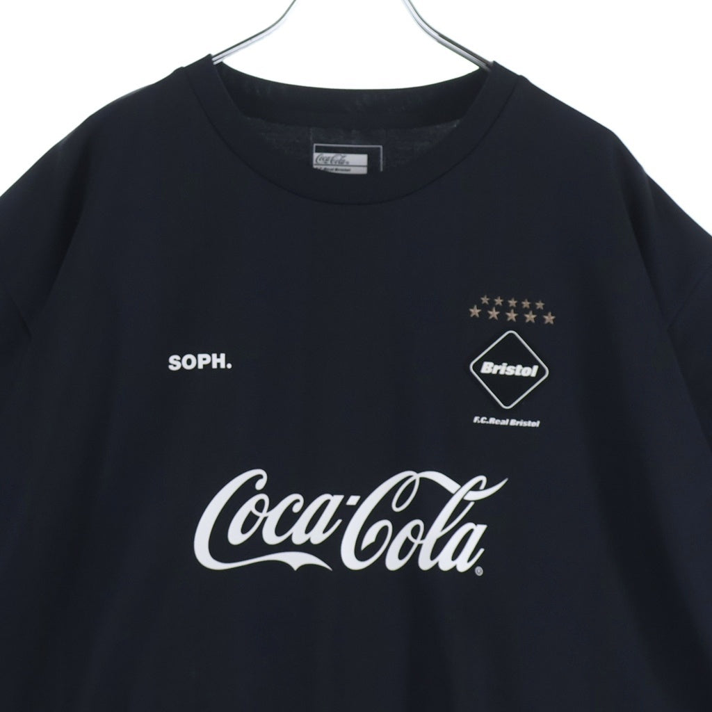 F.C.R.B./F.C.Real Bristol/FCRB(エフシーアールビー/エフシーレアルブリストル) 26SS Coca-Cola WEAVE STRIPE GAME SHIRT コカ・コーラ ストライプ ゲームシャツ FCRB-260154 ブラック