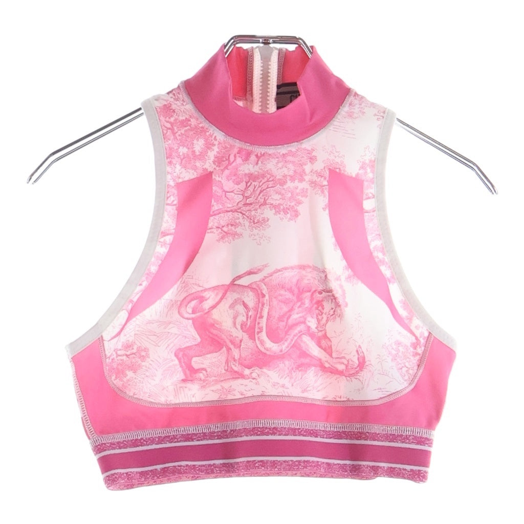 Christian Dior(クリスチャンディオール) Toile de Jouy トワルドジュイ スポーツブラ クロップドレギンス テクニカル総柄ジャージ レディース 213T05A4078 ピンク
