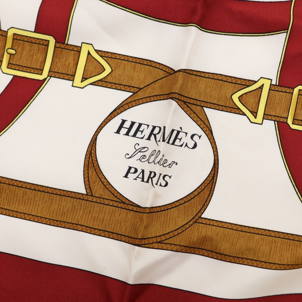 HERMES(エルメス) カレ90 eperon d'or 黄金の拍車 シルク スカーフ マルチカラー - レディース