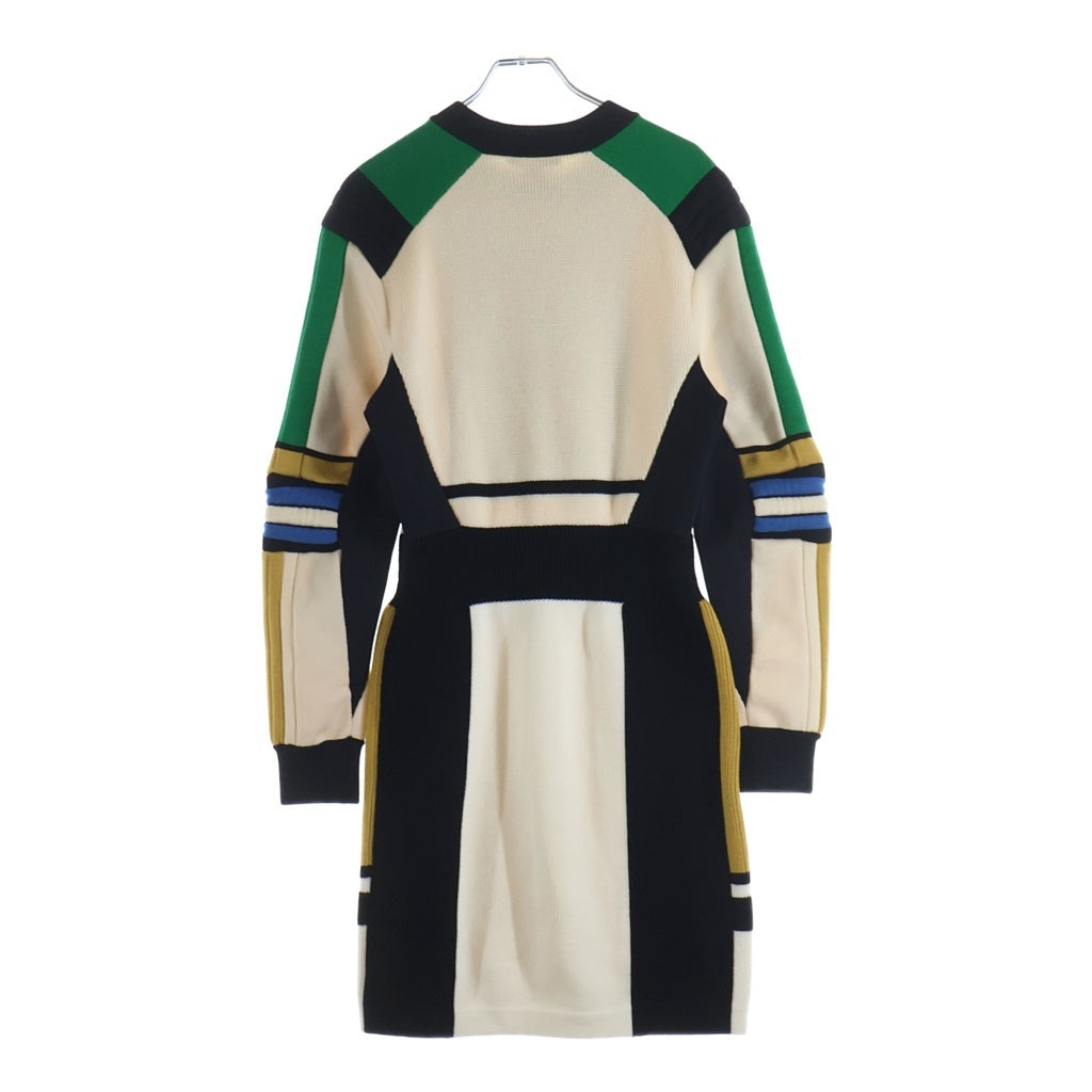 LOUIS VUITTON(ルイヴィトン) 19AW レザーパッチ ニット ワンピース FHKD98RZE マルチ レディース