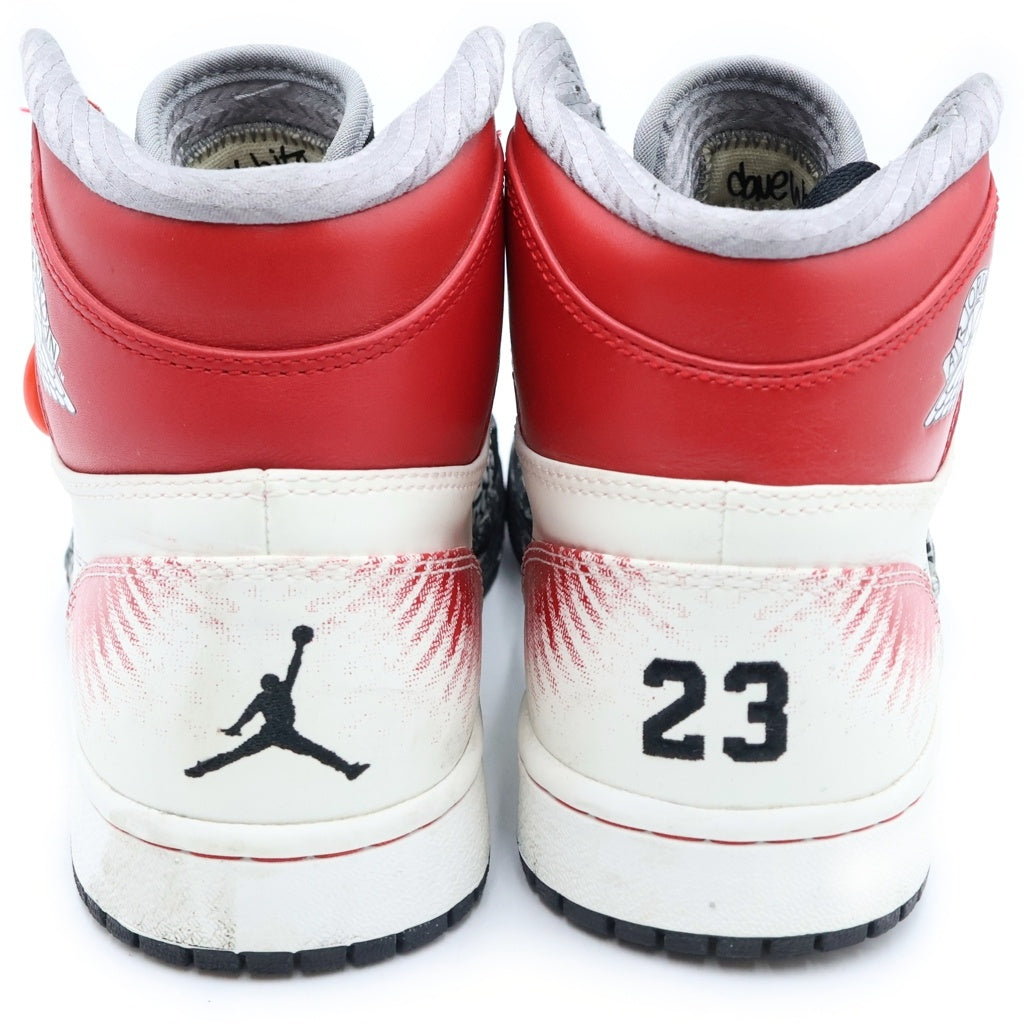 NIKE(ナイキ) ×DAVE WHITE AIR JORDAN 1 HIGH 464803-001 デイブ・ホワイト エアジョーダン1 ウィングス フォー ザ フューチャー ハイカットスニーカー US9.5/27.5cm ホワイト/レッド/ブラック