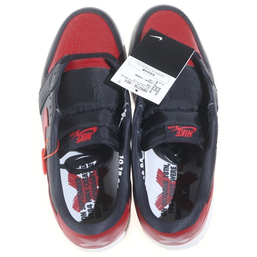 NIKE(ナイキ) AIR JORDAN RETRO LOW OG エアジョーダン 1 レトロ ローカットスニーカーUS10/28.0cm ブラック/レッド/ホワイト IW6276-001