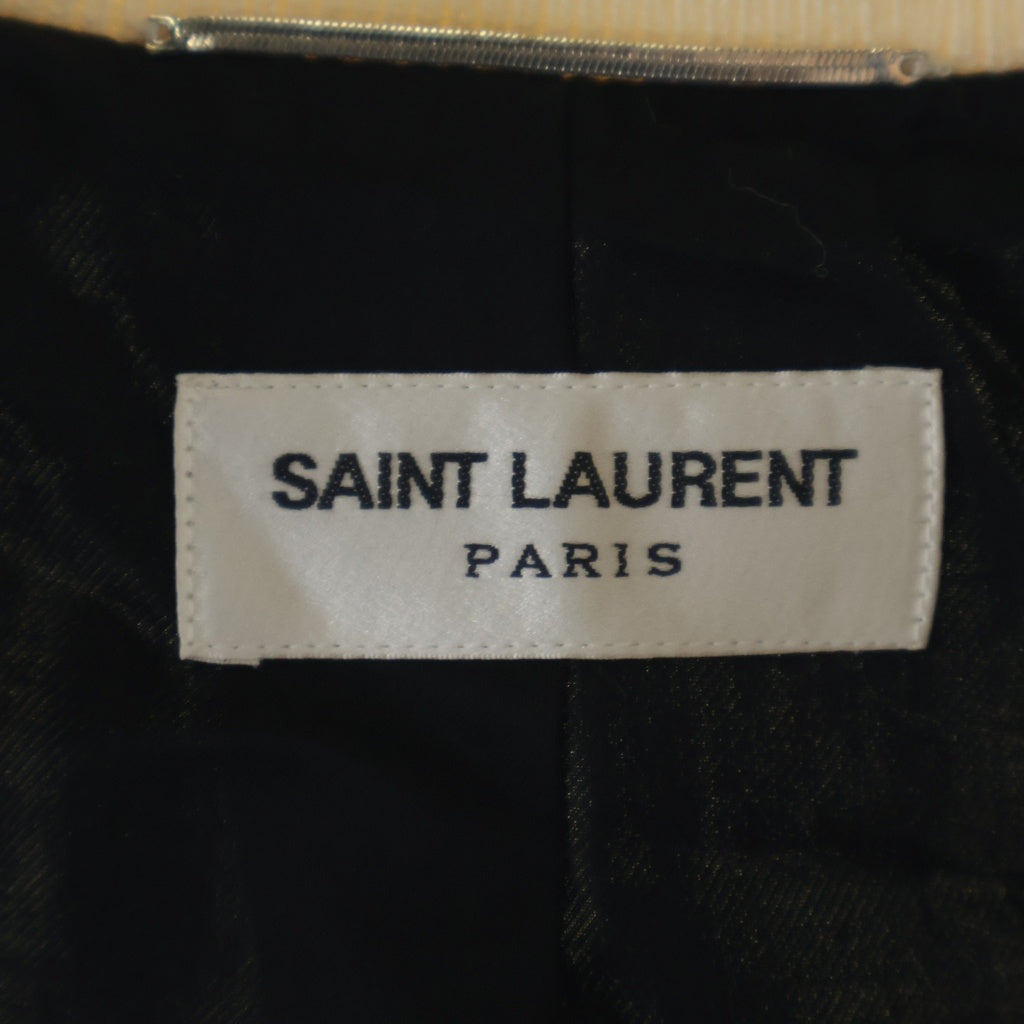 SAINT LAURENT PARIS(サンローランパリ) 22SS Teddy Jacket テディジャケット スタジアムジャケット 354718Y 213Q ホワイト/ブラック