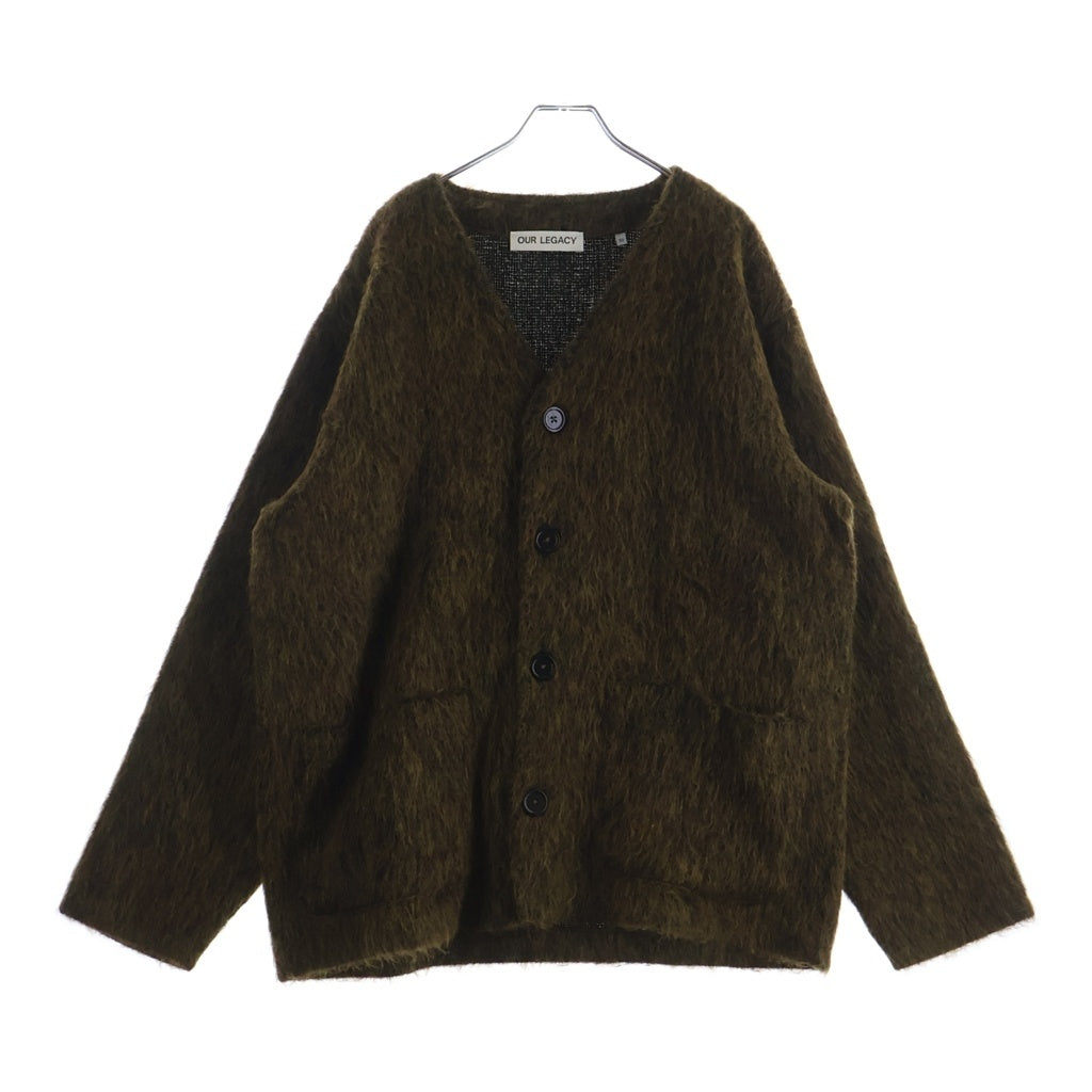 OUR LEGACY(アワーレガシー) CARDIGAN OLIVE MELANGE MOHAIR アルパカ混 モヘアニットカーディガン M4213CRM オリーブ