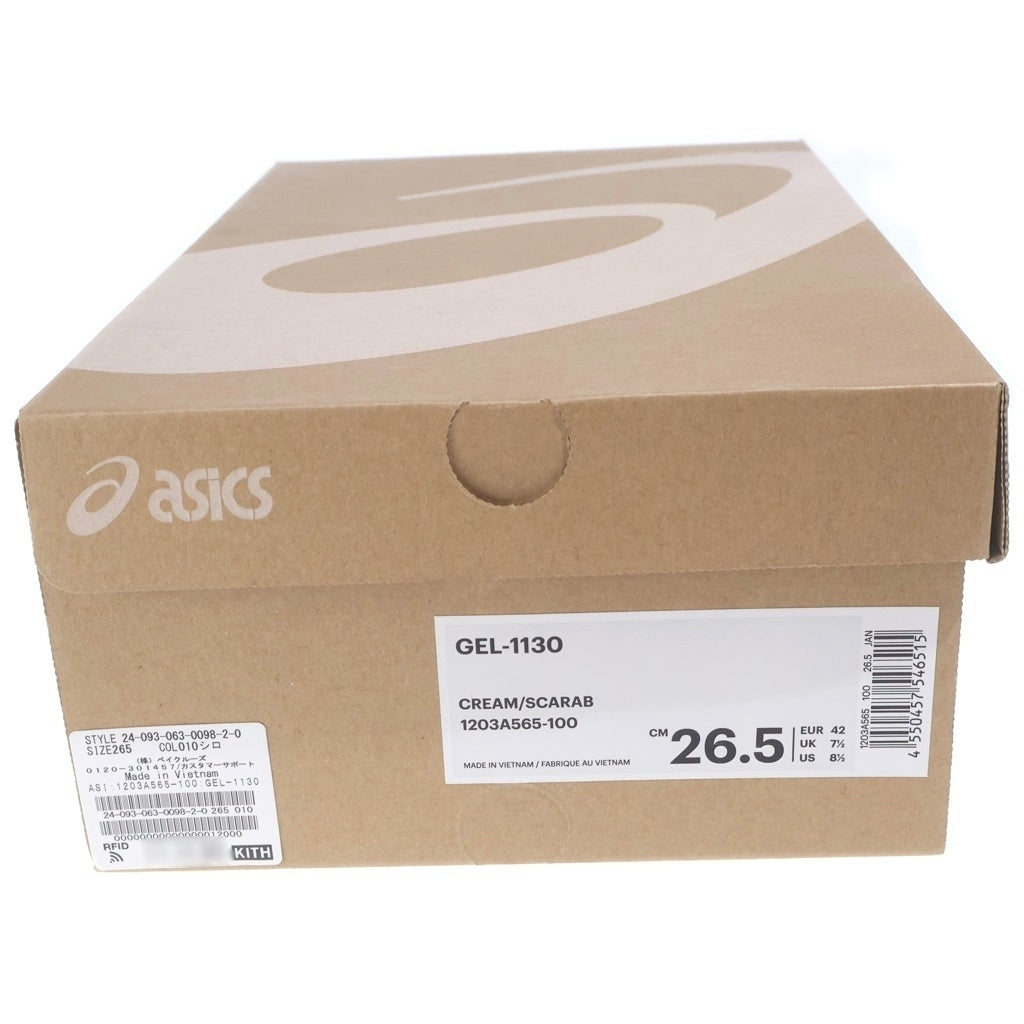 ASICS(アシックス) ×KITH Vintage Tech Gel-1130 1203A565-100 キス ヴィンテージテック ゲル1130 ローカットスニーカー US8.5/26.5cm ホワイト/グリーン