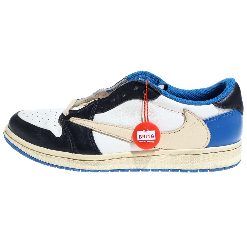 NIKE(ナイキ) ×TRAVIS SCOTT FRAGMENT DESIGN AIR JORDAN 1 LOW OG SP DM7866-140 エアジョーダン1 ローカットスニーカー US10.5/28.5cm セイル/ブルー