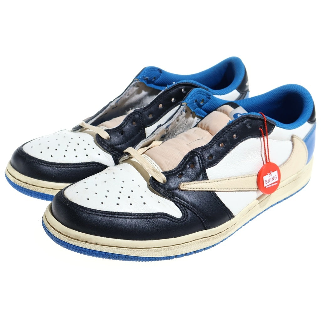 NIKE(ナイキ) ×TRAVIS SCOTT FRAGMENT DESIGN AIR JORDAN 1 LOW OG SP DM7866-140 エアジョーダン1 ローカットスニーカー US10.5/28.5cm セイル/ブルー