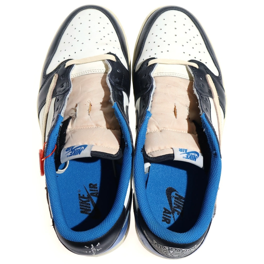 NIKE(ナイキ) ×TRAVIS SCOTT FRAGMENT DESIGN AIR JORDAN 1 LOW OG SP DM7866-140 エアジョーダン1 ローカットスニーカー US10.5/28.5cm セイル/ブルー