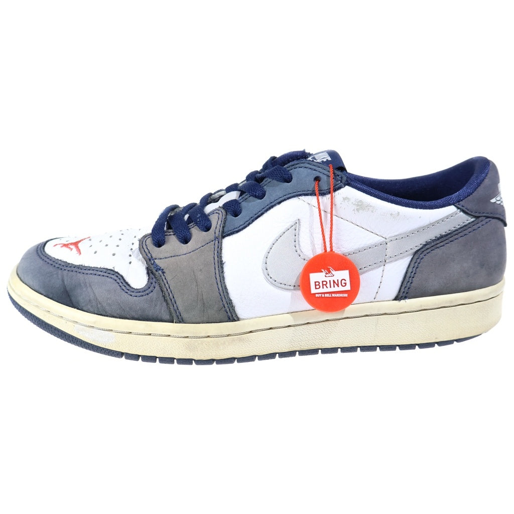 NIKE SB(ナイキエスビー) AIR JORDAN 1 LOW QS CJ7891-400 エアジョーダン1 ローカットスニーカー US9/27.0cm ホワイト/ネイビー
