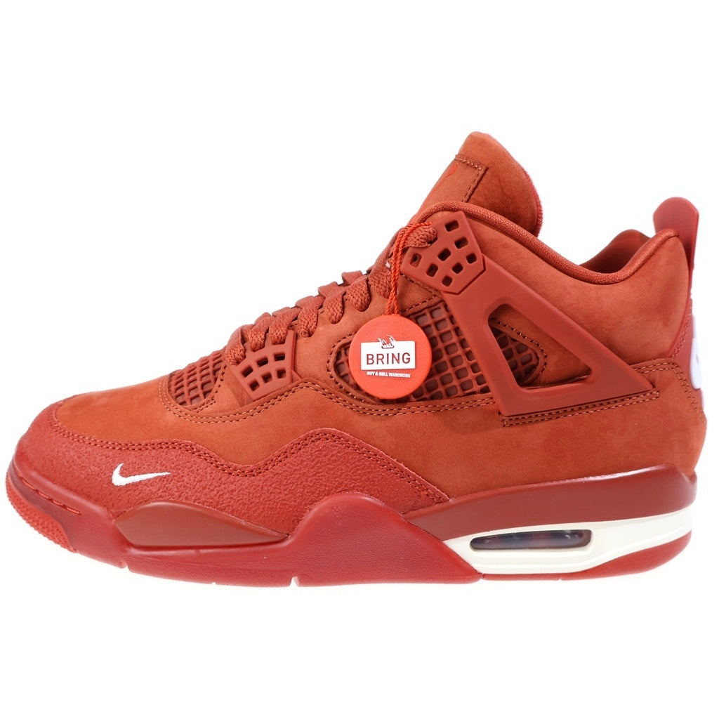 NIKE(ナイキ) ×NIGEL SYLVESTER AIR JORDAN 4 HF4340-800 エアジョーダン4 ブリックバイブリック ハイカットスニーカー US8/26.0cm レッド