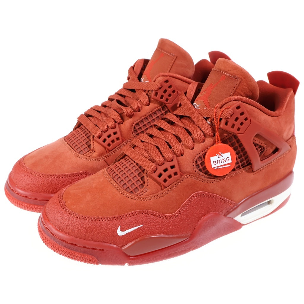 NIKE(ナイキ) ×NIGEL SYLVESTER AIR JORDAN 4 HF4340-800 エアジョーダン4 ブリックバイブリック ハイカットスニーカー US8/26.0cm レッド