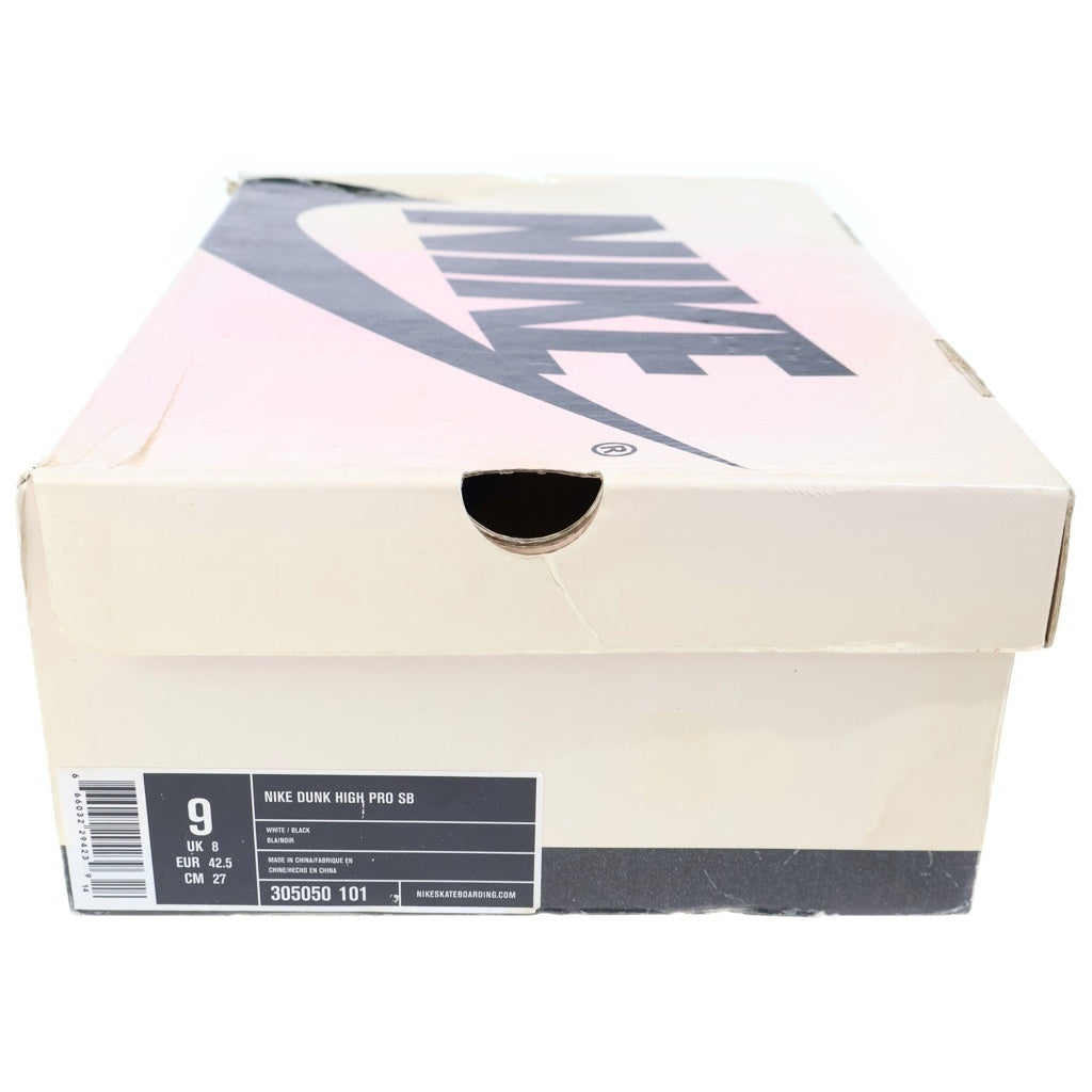 NIKE SB(ナイキエスビー) 【観賞用2004年製】DUNK HIGH DANIEL SHIMIZU ダンク ダニエルシミズ ハイカットスニーカー US9/27.0cm ホワイト/ブラック 305050-101