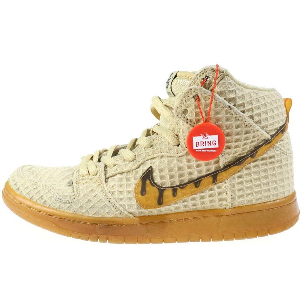 NIKE SB(ナイキエスビー) 【観賞用2015年製】DUNK HIGH PREMIUM WAFFLES ダンク ワッフル ハイカットスニーカー US9/27.0cm ベージュ 313171-722