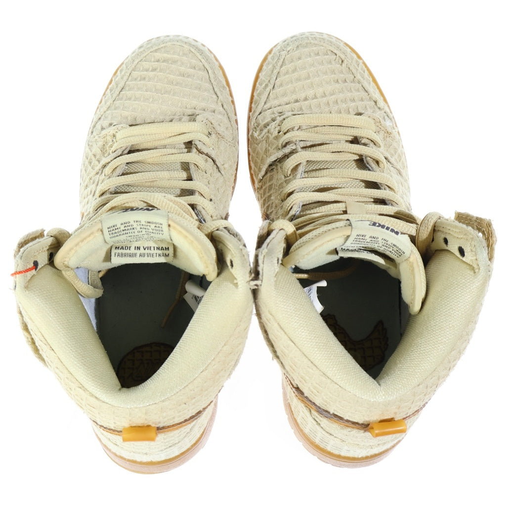 NIKE SB(ナイキエスビー) 【観賞用2015年製】DUNK HIGH PREMIUM WAFFLES ダンク ワッフル ハイカットスニーカー US9/27.0cm ベージュ 313171-722