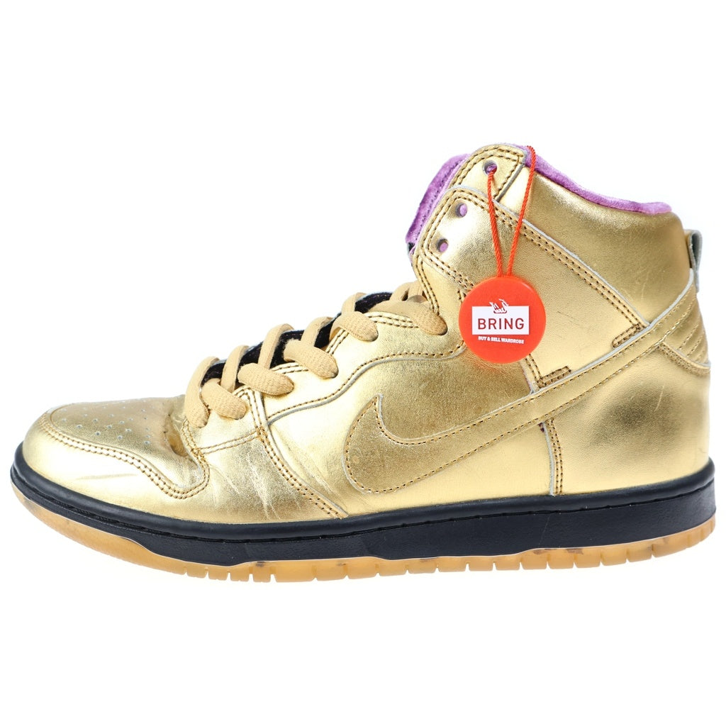NIKE SB(ナイキエスビー) DUNK HIGH METALLIC GOLD ダンク ハイ メタリック ハイカットスニーカー US8.5/26.5cm ゴールド AV4168-776