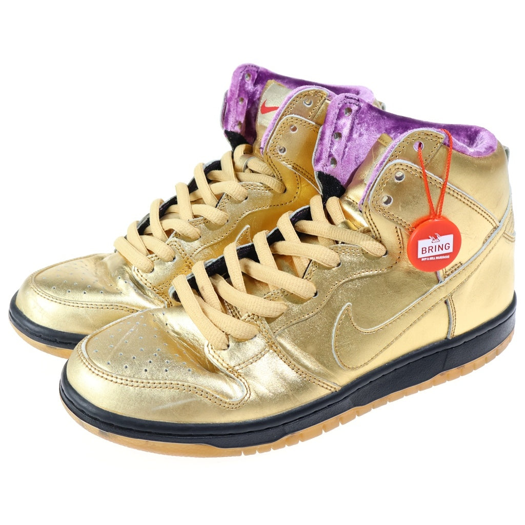 NIKE SB(ナイキエスビー) DUNK HIGH METALLIC GOLD ダンク ハイ メタリック ハイカットスニーカー US8.5/26.5cm ゴールド AV4168-776