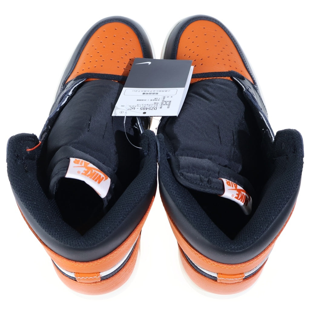 NIKE(ナイキ) AIR JORDAN RETRO HIGH OG エアジョーダン 1 シャッタードバックボード ハイカットスニーカー US9/27.0cm オレンジ/ブラック/ホワイト DZ5485-008