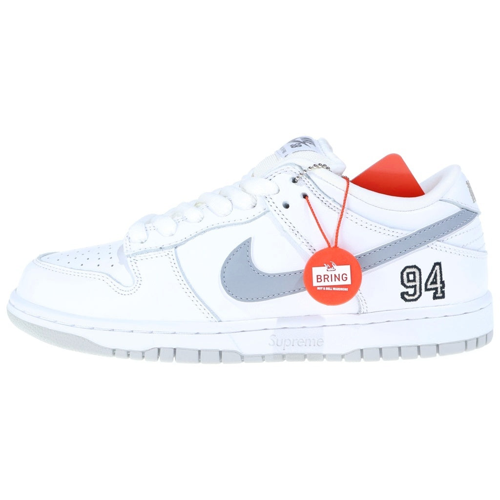 NIKE SB(ナイキエスビー) ×SUPREME DUNK LOW HQ8487-100 シュプリーム ダンク ローカットスニーカー US8.5/26.5cm ホワイト