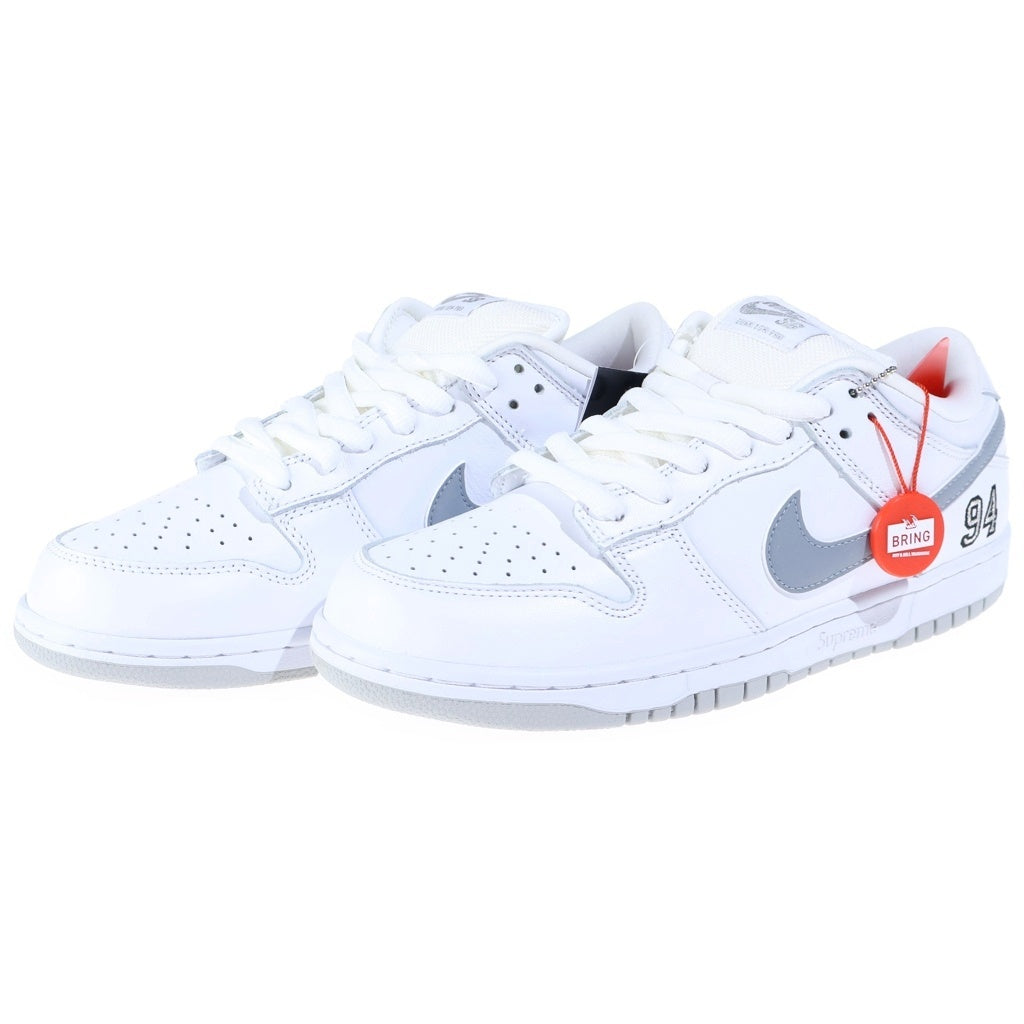 NIKE SB(ナイキエスビー) ×SUPREME DUNK LOW HQ8487-100 シュプリーム ダンク ローカットスニーカー US8.5/26.5cm ホワイト