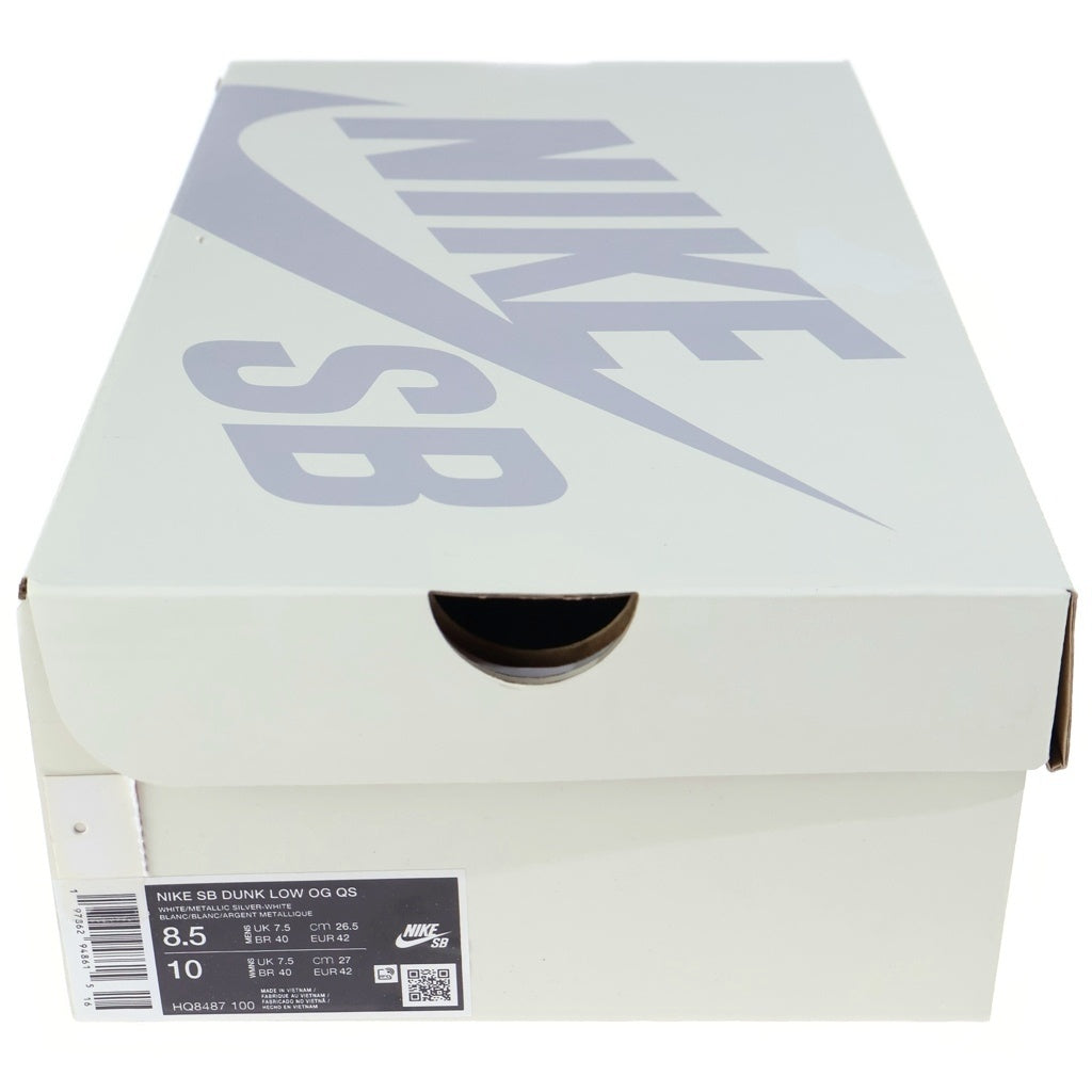 NIKE SB(ナイキエスビー) ×SUPREME DUNK LOW HQ8487-100 シュプリーム ダンク ローカットスニーカー US8.5/26.5cm ホワイト