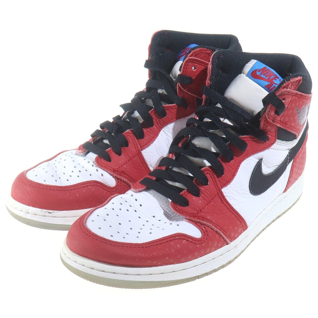 NIKE(ナイキ) AIR JORDAN1 ORIGIN STORY 555088-602 エアジョーダン1 オリジンストーリー ハイカットスニーカー US8.5/26.5cm レッド/ホワイト
