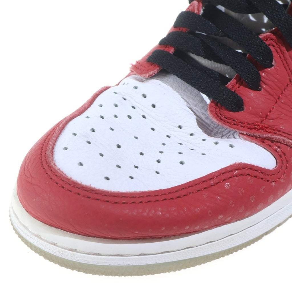 NIKE(ナイキ) AIR JORDAN1 ORIGIN STORY 555088-602 エアジョーダン1 オリジンストーリー ハイカットスニーカー US8.5/26.5cm レッド/ホワイト