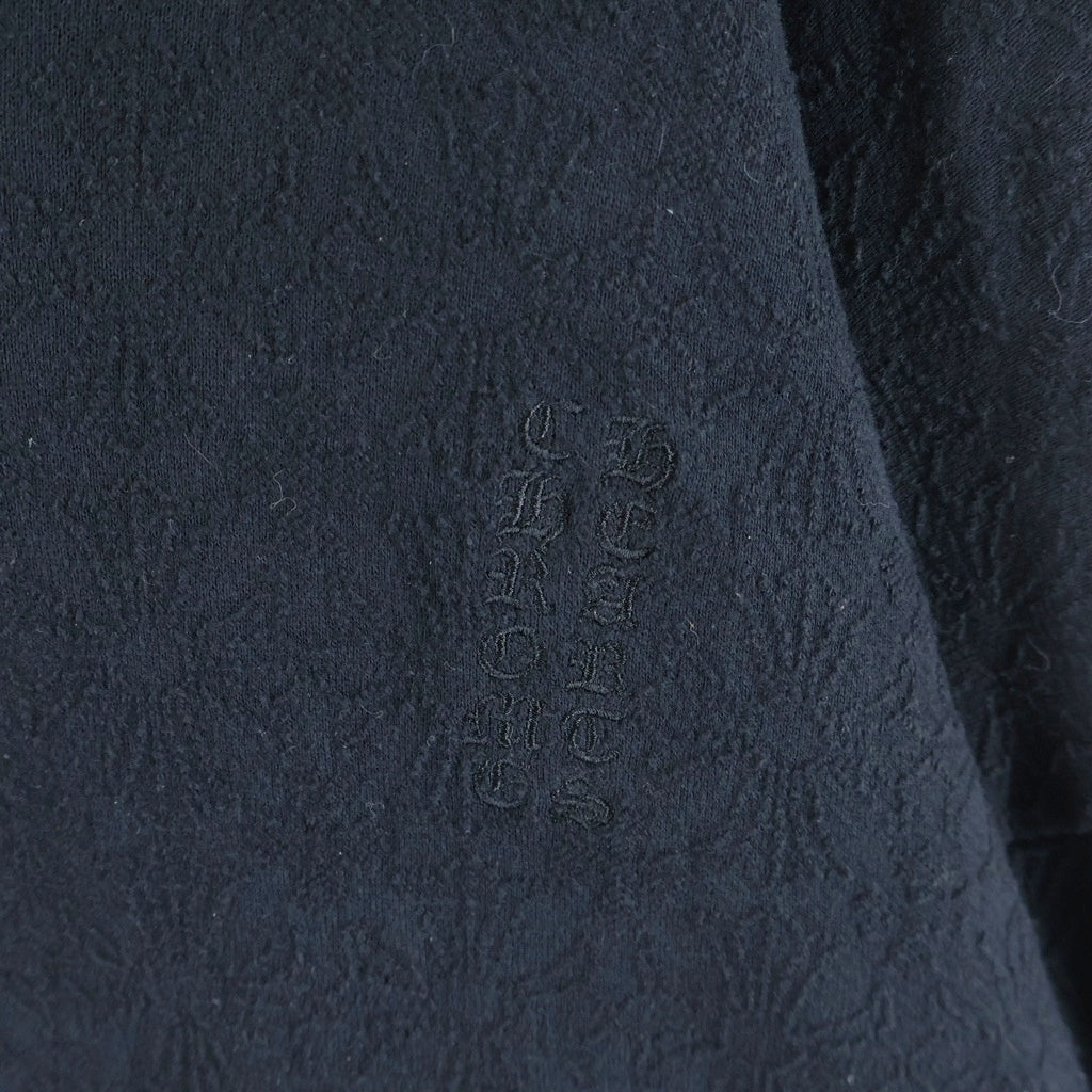 CHROME HEARTS(クロムハーツ) Y NOT Tonal Monogram Cross ワイノット トーナル モノグラムクロス プルオーバーパーカー ブラック